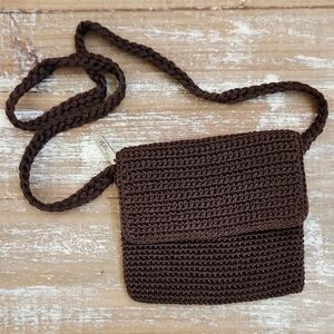 The Sak Chocolate Crochet Crossbody Bag